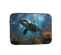 WZYCWB Huge killer whales 10 inch Printed laptop sleeve for 10-17-inch laptops, perfect for both business and leisure use.