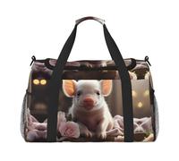 WZYCWB Huge killer whales Printed fitness travel bag. Perfect for yoga training, short trips, and swimming gear., Cute Young Pig, One Size
