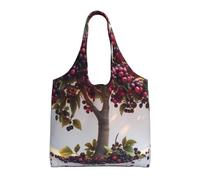 WZYCWB Huge mulberries Printed Single Shoulder Commuter Canvas Bag, Grocery Shopping Bag, Daily Use Canvas Bag