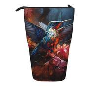 WZYCWB Hummingbird Printed Retractable Pen Holder Suitable for use as a Simple Cosmetic Bag, Wallet, etc.