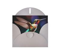 WZYCWB Hummingbirds in Flight Gray Pattern cards, holiday greeting cards, suitable for family, friends and couples