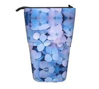 WZYCWB Hydrangea Printed Retractable Pen Holder Suitable for use as a Simple Cosmetic Bag, Wallet, etc.