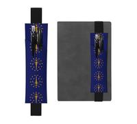 WZYCWB Indiana State Flag Printed Large-Capacity PVC Pen Holder + Creative Diary Pen Bag Set with Elastic Band Anti-Slip Design