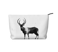 WZYCWB Ink Antelope Printed Travel Cosmetic Bag, Perfect for Business Trips and Vacations.