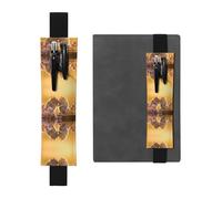 WZYCWB Intimate mice Printed Large-Capacity PVC Pen Holder + Creative Diary Pen Bag Set with Elastic Band Anti-Slip Design