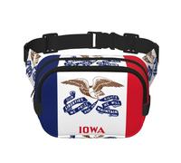 WZYCWB Iowa State Flag Sports Waist Bag, Trendy and Fashionable Crossbody Bag, Lightweight Travel Small Bag