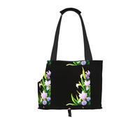 WZYCWB Iris flowers in full bloom Lightweight travel bag for cats & breathable small dog shoulder bag for easy portability