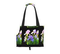 WZYCWB Iris flowers in the sun Lightweight travel bag for cats & breathable small dog shoulder bag for easy portability