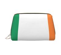 WZYCWB Irish Flag Patterned Leather Cosmetic Bag - Perfect for Carry-On or Home Organization