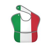 WZYCWB Italian flag Printed baby bibs for babies aged 0-3 years, soft, breathable, and easy to wash.