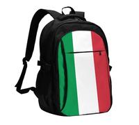 WZYCWB Italian flag Printed laptop backpack, business men's commuter backpack, computer bag with USB port charging