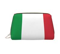 WZYCWB Italian Flag Printed Leather Cosmetic Bag - Stylish and Portable Cosmetic Storage Bag