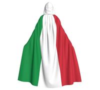 WZYCWB Italian flagPatterned Hooded Cape Adult Robe Suitable for Family Gatherings Stage Performances Cosplay and Halloween Parties