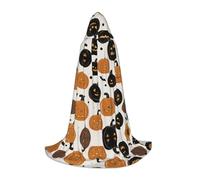 WZYCWB Jack-o'-lantern Printed Large Hooded Cape, Holiday Party Costume, Carnival Party Prop, Sizes S/M/L