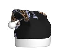 WZYCWB Jaguar Printed Santa hat, festive New Year's decorative hat, suitable for adults and children at Christmas parties.