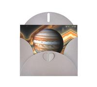 WZYCWB Jupiter Landscape Patterned Gray Holiday Card (6x4) with Envelope. Suitable for birthdays, weddings, and condolences.