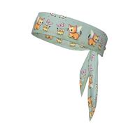 WZYCWB Kitten Butterfly Printed Sports Headband, Men's and Women's Headscarf for Playing Ball, Morning Jogging, Outdoor Sports
