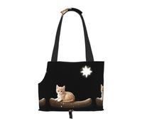 WZYCWB Kitten looking at the stars Lightweight travel bag for cats & breathable small dog shoulder bag for easy portability