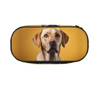 WZYCWB Labrador Dog Portrait Large Capacity Pencil Bag - Multifunctional Storage Box, Portable and Durable Pencil Bag for Office and School Supplies