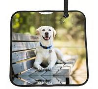 WZYCWB Labrador Printed Foldable Seat Cushion - Portable foldable cushion with carabiner, suitable for stadiums, camping, hiking and other occasions.