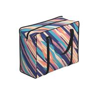 WZYCWB Large Capacity Storage Tote Bag for Adults, 48.7L, Multicolour Abstract Print, Polyester, Vinyl Lining, Zippered Closure, 53 x 23 x 40 cm, Foldable with Reinforced Handles