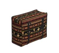 WZYCWB Large Capacity Storage Tote Bag for Adults, 53x40x23cm, Black Bear Animal Print, Polyester with Vinyl Lining, Zippered Closure, Foldable and Lightweight