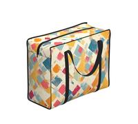 WZYCWB Large Capacity Storage Tote Bag for Adults, 53x40x23cm, Polyester with Vinyl Lining, Zippered, Foldable and Lightweight