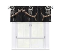 WZYCWB Late Night Owl Printed Curtain Valance, 54 inches Wide Ã- 18 inches high, Suitable for Door and Window partitions