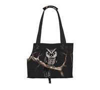 WZYCWB Late Night Owl Printed Pet Shoulder Bag - Lightweight, Breathable Travel Small Pet Shoulder Bag