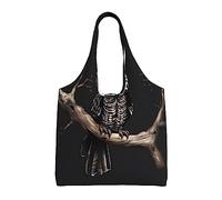 WZYCWB Late Night Owl Printed Single Shoulder Commuter Canvas Bag, Grocery Shopping Bag, Daily Use Canvas Bag