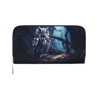 WZYCWB Late Night Owl Printed zippered wallet perfect for travel, business, and everyday wear. Holds cell phones and cash.