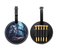 WZYCWB Late Night Owl Special Printed Golf tee Storage Bag - Portable Hanging Buckle Design