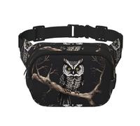 WZYCWB Late Night Owl Sports Waist Bag, Trendy and Fashionable Crossbody Bag, Lightweight Travel Small Bag