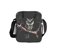 WZYCWB Late Night Owl Transparent Shoulder Bag Lunch Handbag with Zipper and Shoulder Strap for Women Men Work Shopping