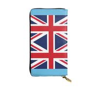 WZYCWB Leather Wallet, 7.5 * 4.1 Inch Long Clutch Bag, Zipper Compartment Large Storage, Good Gift for Friends Fiji Flag Printed