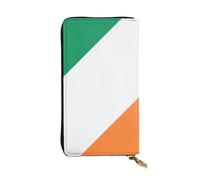 WZYCWB Leather Wallet, 7.5 * 4.1 Inch Long Clutch Bag, Zipper Compartment Large Storage, Good Gift for Friends Irish flag Printed