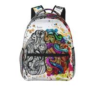 WZYCWB Left and Right Brain Advantage Casual Backpack, 11.4x15.7x7.8 Inch, Laptop Backpack for Travel Hiking Business Camping Gym