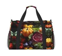 WZYCWB Leopard in a leather jacket Handheld travel bag weekend bag fitness yoga bag suitable for fitness and other scenarios, Fresh Cabbage, One Size