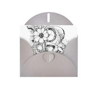 WZYCWB Letter B made of flowers Gray Printed Holiday Cards - Perfect for heartwarming holiday greetings