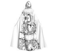WZYCWB Letter B made of flowers Patterned ball cape, adult extended wizard robe, masquerade costume, carnival theme party dress