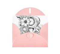 WZYCWB Letter B made of flowers Pink Printed Holiday Cards - Perfect for heartwarming holiday greetings