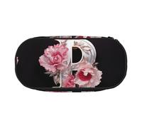 WZYCWB Letter P Made of Flowers Large Capacity Pencil Bag - Multifunctional Storage Box, Portable and Durable Pencil Bag for Office and School Supplies