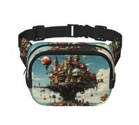 WZYCWB Levitating Cities Sports Waist Bag, Trendy and Fashionable Crossbody Bag, Lightweight Travel Small Bag
