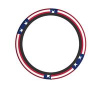 WZYCWB Liberian flag Steering wheel cover - Skin-friendly and soft material, sweat-absorbing and breathable design, non-slip and wear-resistant