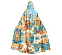 WZYCWB life of the ancients Patterned ball cape, adult extended wizard robe, masquerade costume, carnival theme party dress