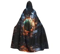 WZYCWB Lightning Fever Tennis Patterned Hooded Cape | Perfect for Halloween, masquerade, and themed parties.