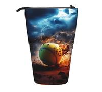 WZYCWB Lightning Tennis Printed Retractable Pen Holder for Dorm or Office use.
