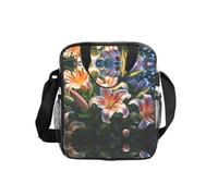 WZYCWB Lilies in Bloom Transparent Shoulder Bag Lunch Handbag with Zipper and Shoulder Strap for Women Men Work Shopping