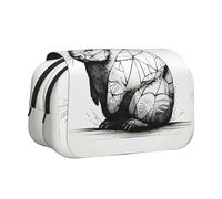 WZYCWB Line drawing of rabbit Printing Portable Pencil Case ideal for organizing pens in the office or storing makeup brushes