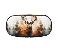 WZYCWB Little Deer Forest Large Capacity Pencil Bag - Multifunctional Storage Box, Portable and Durable Pencil Bag for Office and School Supplies